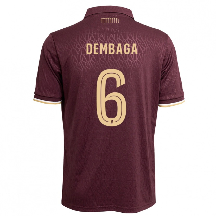 Danxen Mænd Boubakar Dembaga #6 Mørkerød Sandfarvet Udebane Spillertrøjer 2026/27 Trøje T-Shirt