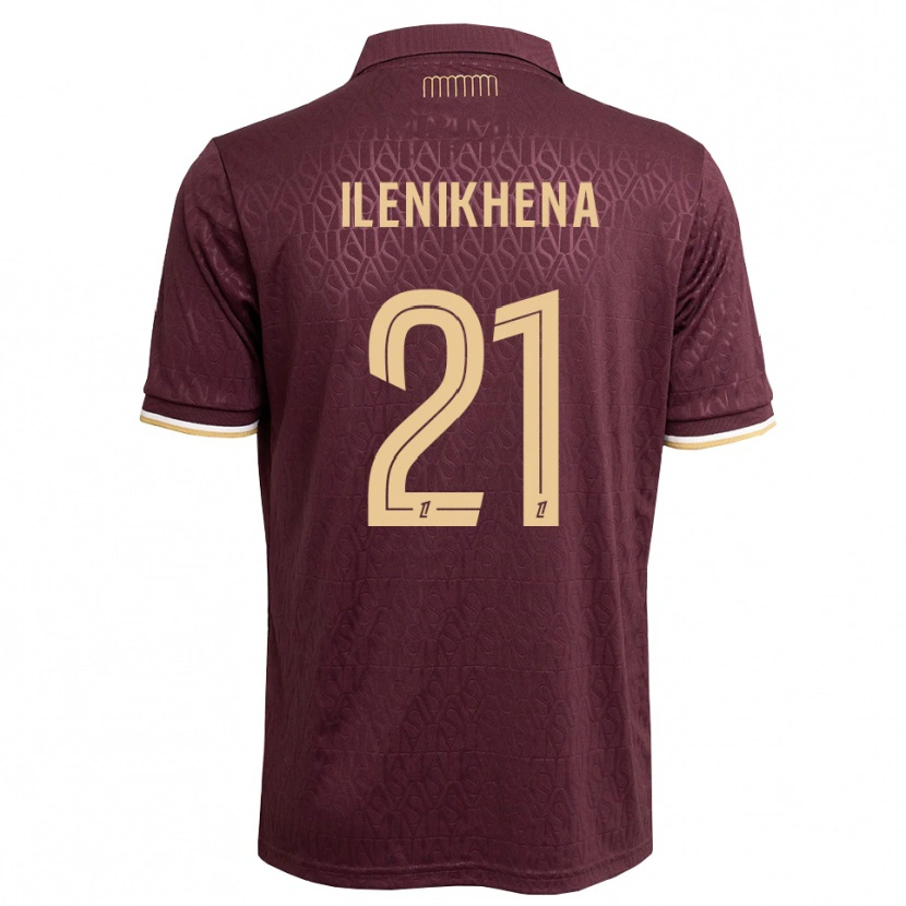 Danxen Mænd George Ilenikhena #21 Mørkerød Sandfarvet Udebane Spillertrøjer 2026/27 Trøje T-Shirt
