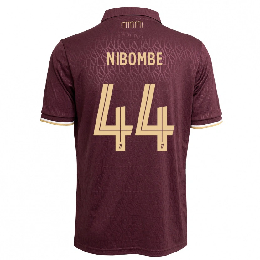 Danxen Mænd Samuel Nibombe #44 Mørkerød Sandfarvet Udebane Spillertrøjer 2026/27 Trøje T-Shirt