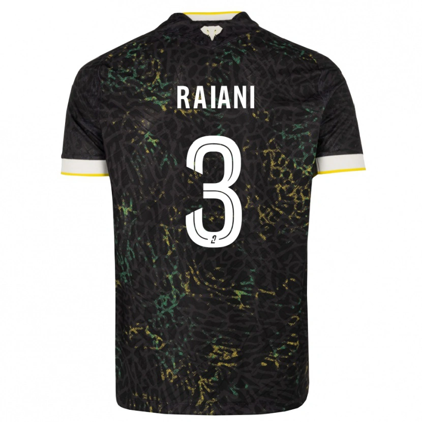 Danxen Mænd Tom Raiani #3 Sort Hvid Gul Udebane Spillertrøjer 2026/27 Trøje T-Shirt