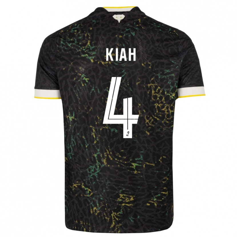 Danxen Mænd Emmanuel Kiah #4 Sort Hvid Gul Udebane Spillertrøjer 2026/27 Trøje T-Shirt