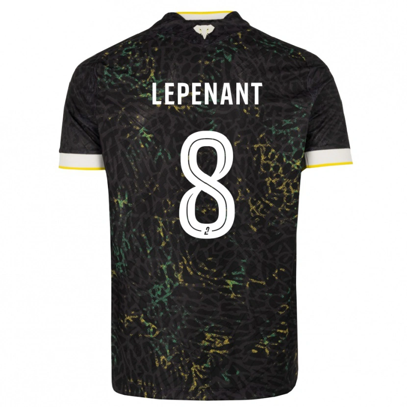 Danxen Mænd Johann Lepenant #8 Sort Hvid Gul Udebane Spillertrøjer 2026/27 Trøje T-Shirt