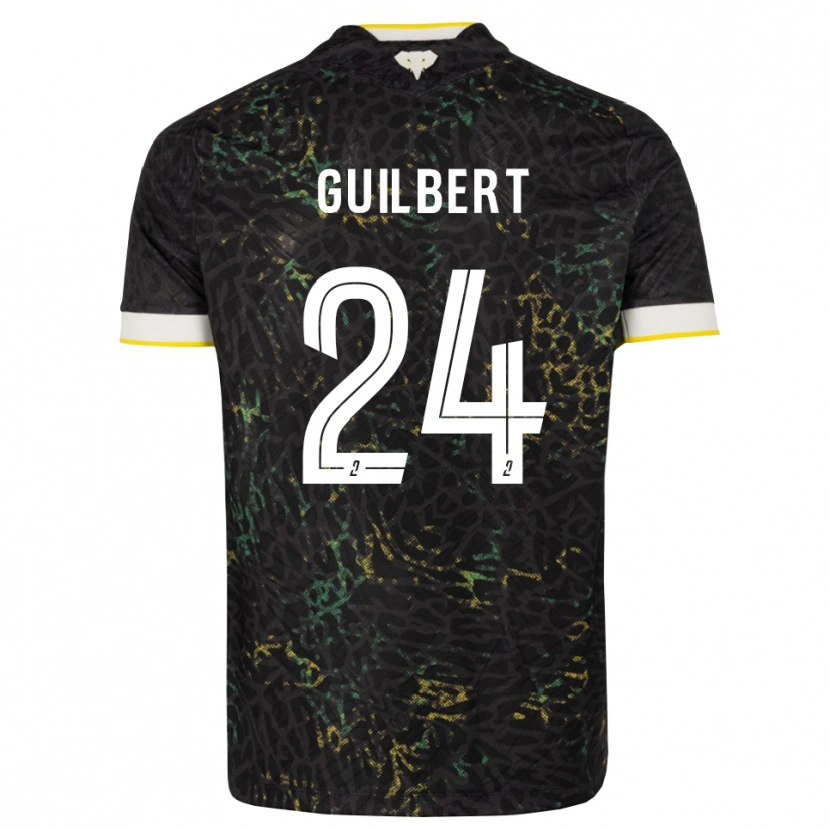 Danxen Mænd Frédéric Guilbert #24 Sort Hvid Gul Udebane Spillertrøjer 2026/27 Trøje T-Shirt