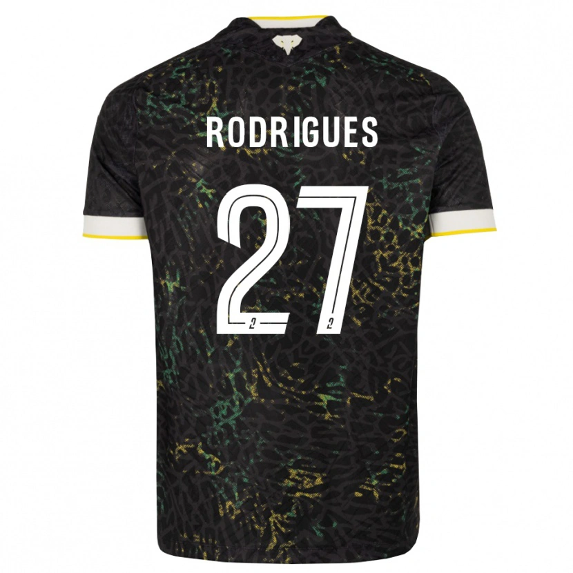Danxen Mænd Nelly Rodrigues #27 Sort Hvid Gul Udebane Spillertrøjer 2026/27 Trøje T-Shirt
