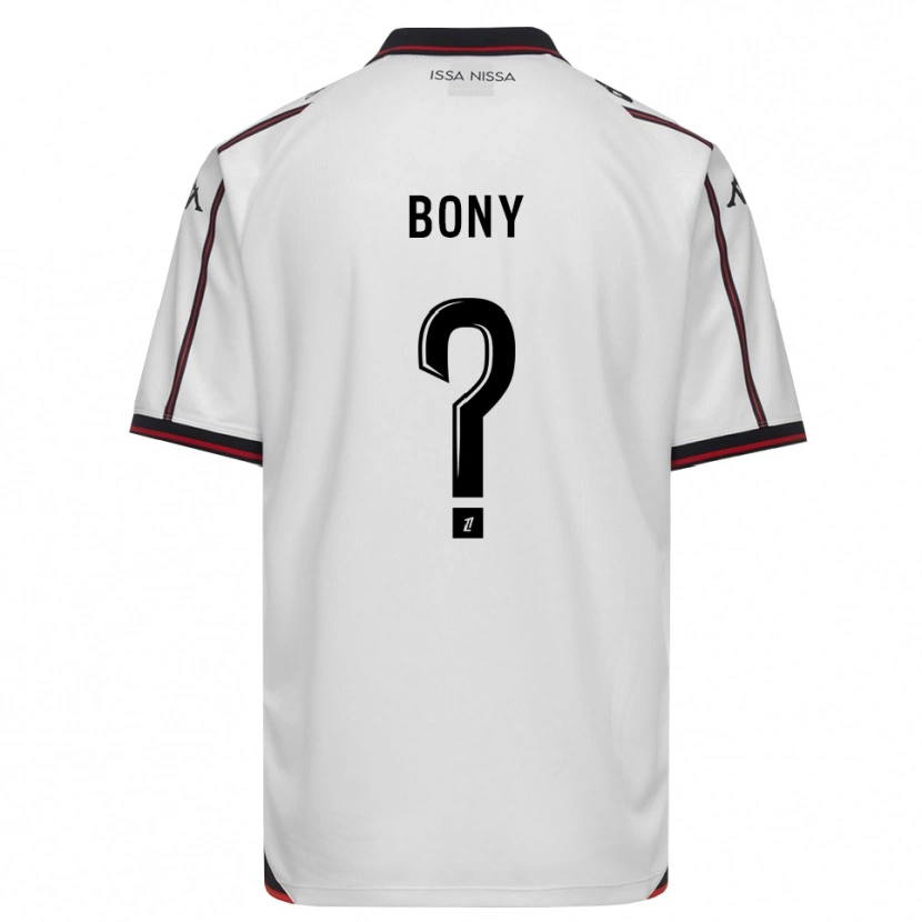 Danxen Mænd Geoffroy Bony #0 Sort Hvid Udebane Spillertrøjer 2026/27 Trøje T-Shirt