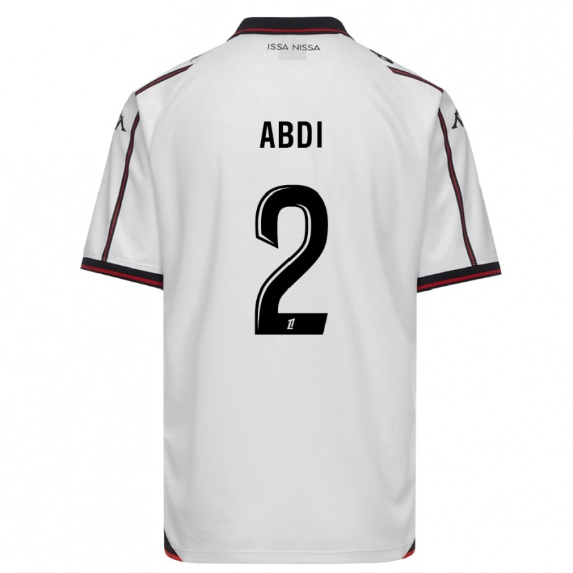Danxen Mænd Ali Abdi #2 Sort Hvid Udebane Spillertrøjer 2026/27 Trøje T-Shirt