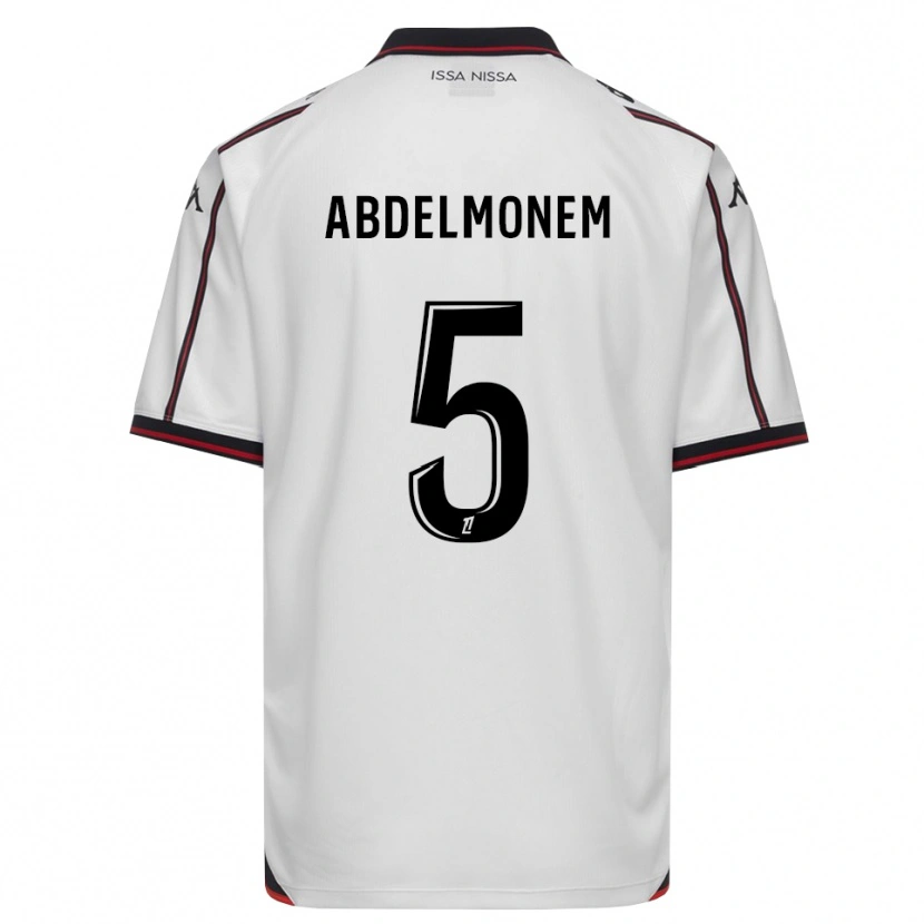 Danxen Mænd Mohamed Abdelmonem #5 Sort Hvid Udebane Spillertrøjer 2026/27 Trøje T-Shirt