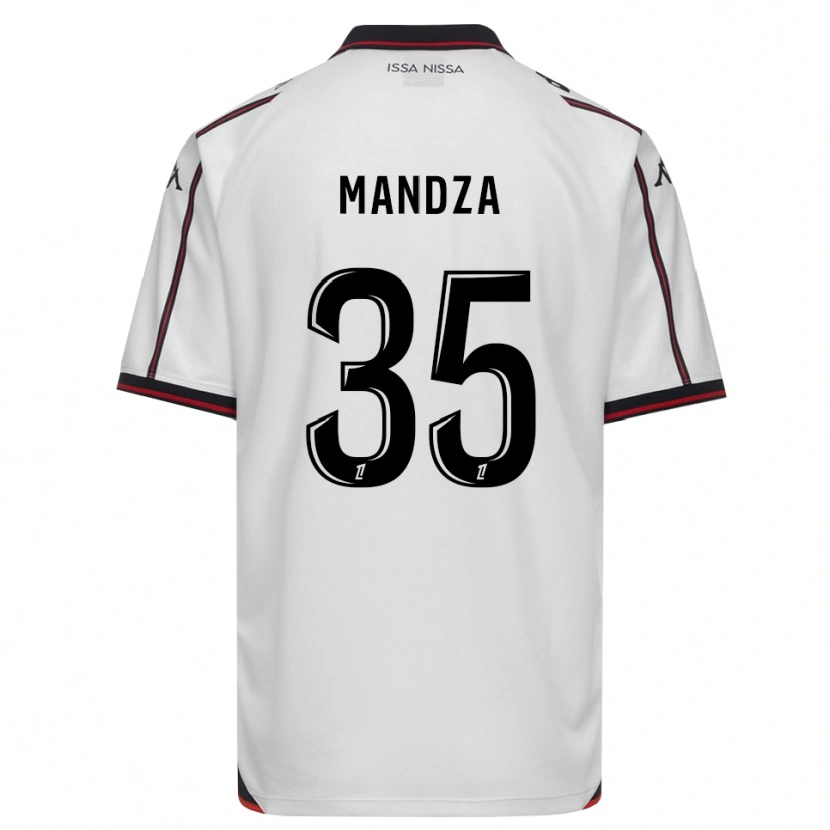 Danxen Mænd Xavier Mandza #35 Sort Hvid Udebane Spillertrøjer 2026/27 Trøje T-Shirt