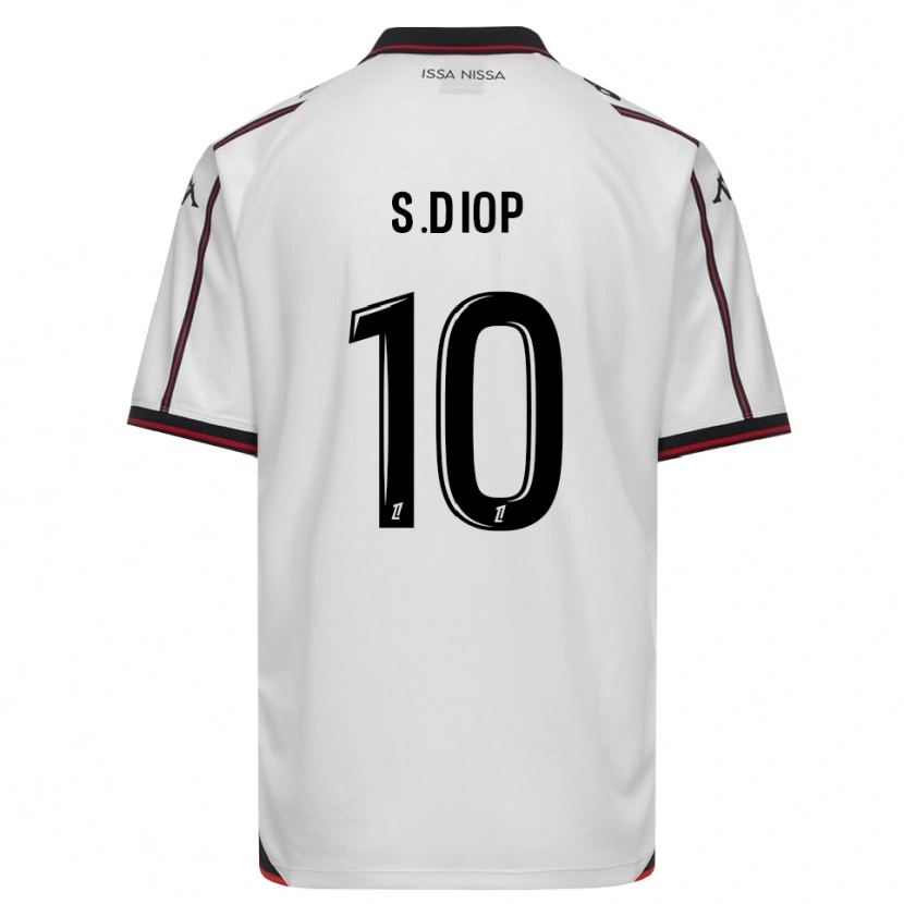 Danxen Mænd Sofiane Diop #10 Sort Hvid Udebane Spillertrøjer 2026/27 Trøje T-Shirt
