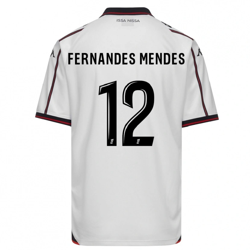 Danxen Mænd Mathis Fernandes Mendes #12 Sort Hvid Udebane Spillertrøjer 2026/27 Trøje T-Shirt