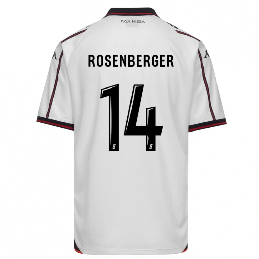 Danxen Mænd Léa Rosenberger #14 Sort Hvid Udebane Spillertrøjer 2026/27 Trøje T-Shirt