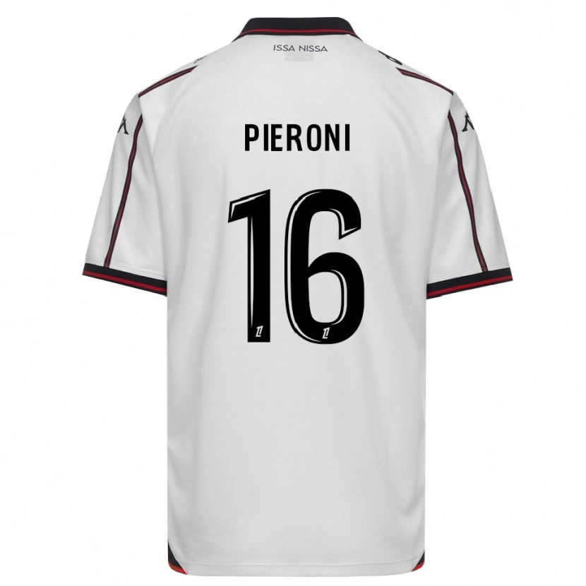 Danxen Mænd Dorian Pieroni #16 Sort Hvid Udebane Spillertrøjer 2026/27 Trøje T-Shirt