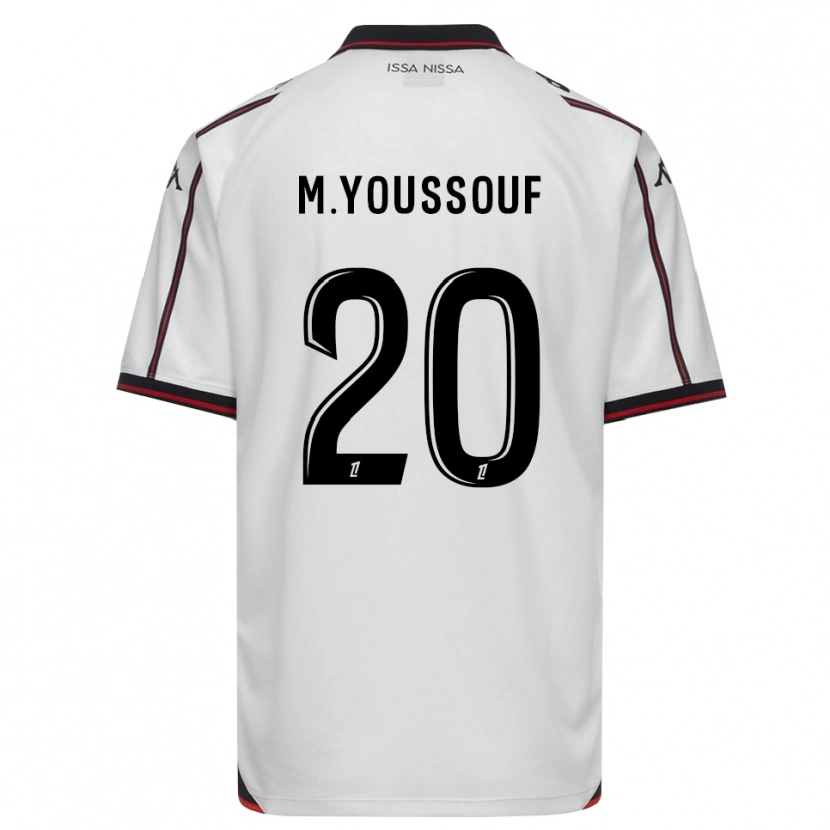 Danxen Mænd Mousslim Youssouf #20 Sort Hvid Udebane Spillertrøjer 2026/27 Trøje T-Shirt