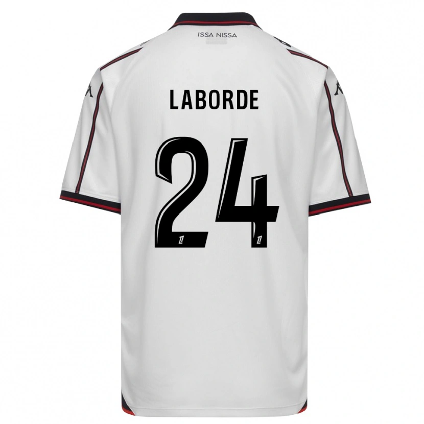 Danxen Mænd Gaëtan Laborde #24 Sort Hvid Udebane Spillertrøjer 2026/27 Trøje T-Shirt
