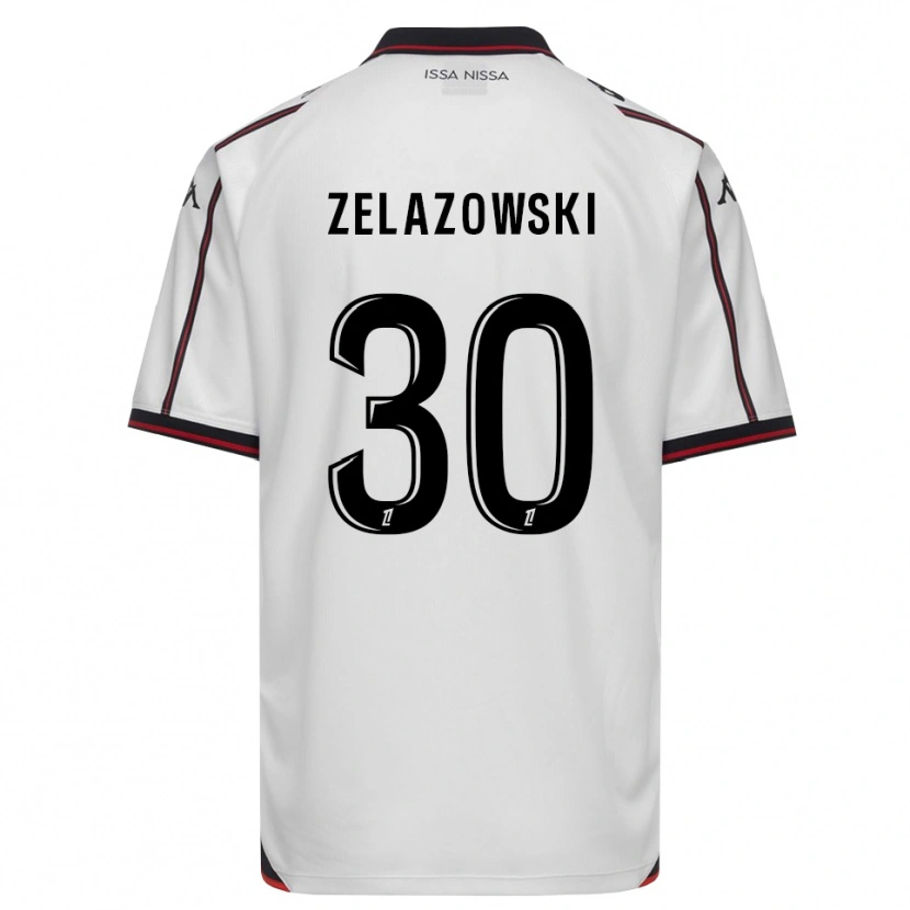 Danxen Mænd Bartosz Zelazowski #30 Sort Hvid Udebane Spillertrøjer 2026/27 Trøje T-Shirt