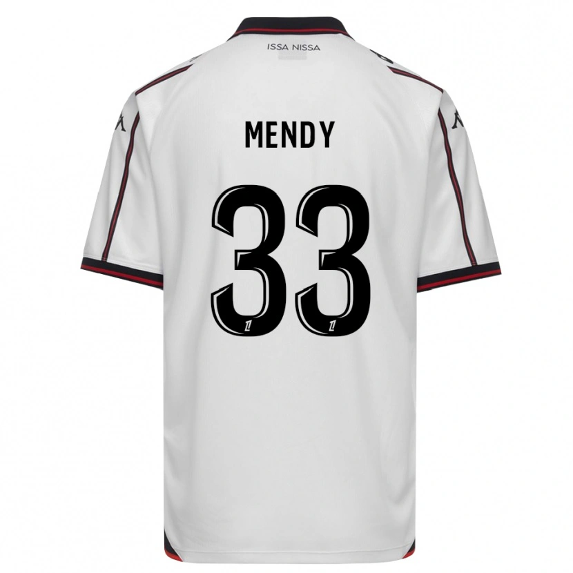 Danxen Mænd Antoine Mendy #33 Sort Hvid Udebane Spillertrøjer 2026/27 Trøje T-Shirt