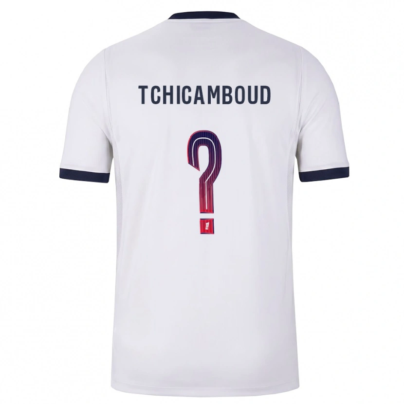 Danxen Mænd Queyrell Tchicamboud #0 Hvid Sort Rød Udebane Spillertrøjer 2026/27 Trøje T-Shirt