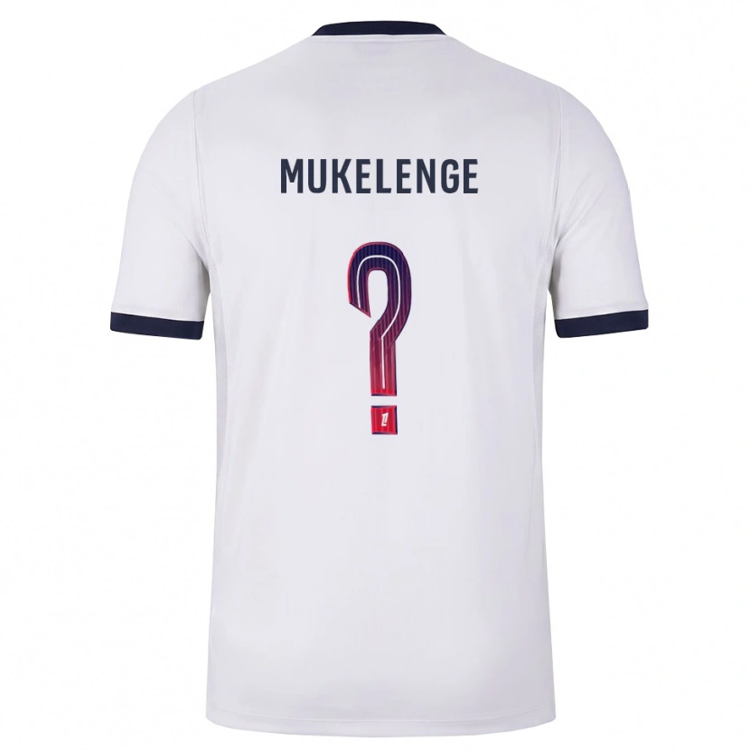 Danxen Mænd Christ Mukelenge #0 Hvid Sort Rød Udebane Spillertrøjer 2026/27 Trøje T-Shirt