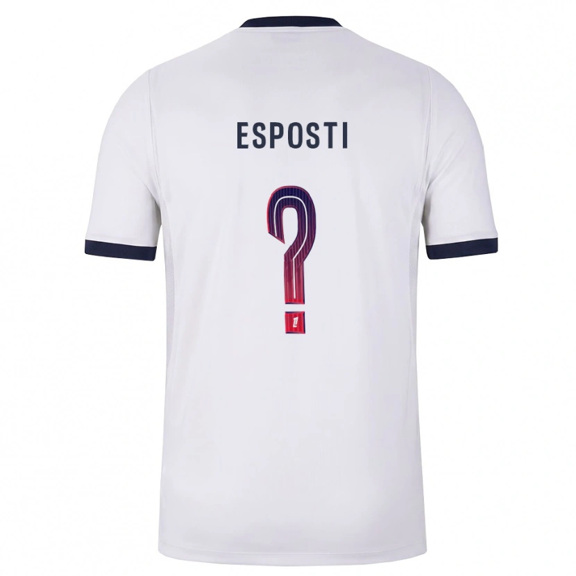 Danxen Mænd Ines Degli Esposti #0 Hvid Sort Rød Udebane Spillertrøjer 2026/27 Trøje T-Shirt