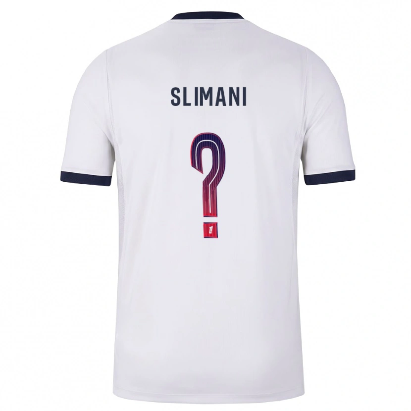 Danxen Mænd Yacine Slimani #0 Hvid Sort Rød Udebane Spillertrøjer 2026/27 Trøje T-Shirt