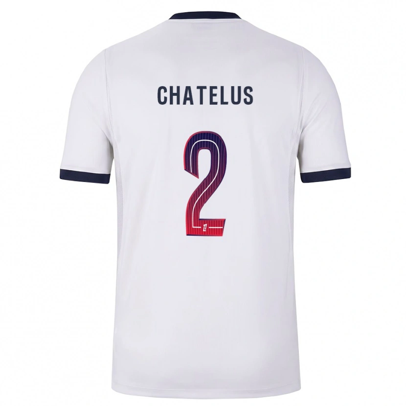 Danxen Mænd Kelhyan Chatelus #2 Hvid Sort Rød Udebane Spillertrøjer 2026/27 Trøje T-Shirt