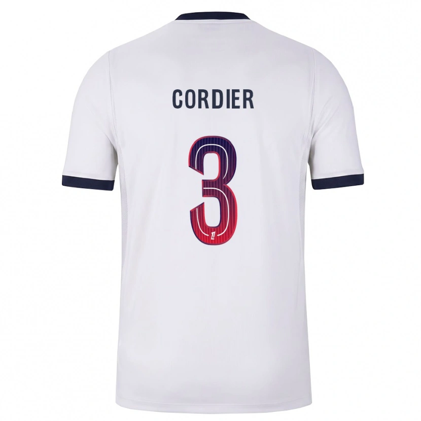 Danxen Mænd Thomas Cordier #3 Hvid Sort Rød Udebane Spillertrøjer 2026/27 Trøje T-Shirt