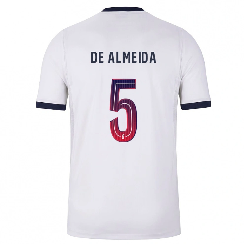 Danxen Mænd Elisa De Almeida #5 Hvid Sort Rød Udebane Spillertrøjer 2026/27 Trøje T-Shirt