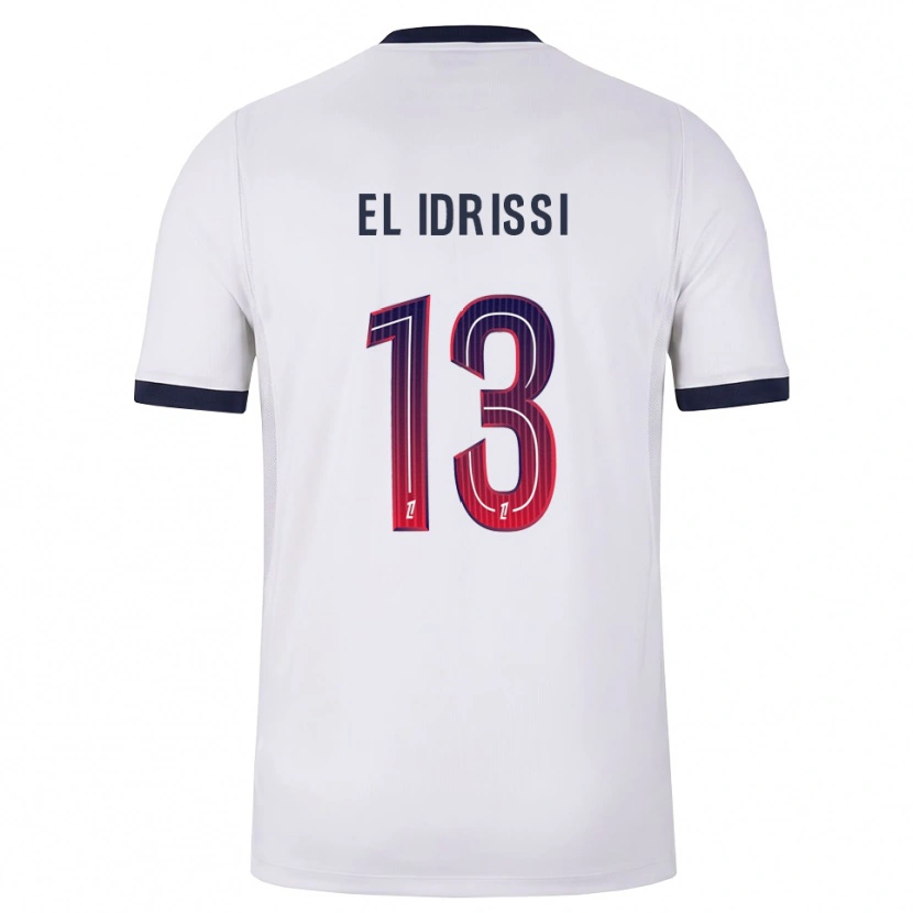 Danxen Mænd Mohamed-Amine El Idrissi #13 Hvid Sort Rød Udebane Spillertrøjer 2026/27 Trøje T-Shirt