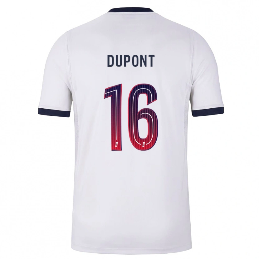 Danxen Mænd Raphaël Dupont #16 Hvid Sort Rød Udebane Spillertrøjer 2026/27 Trøje T-Shirt