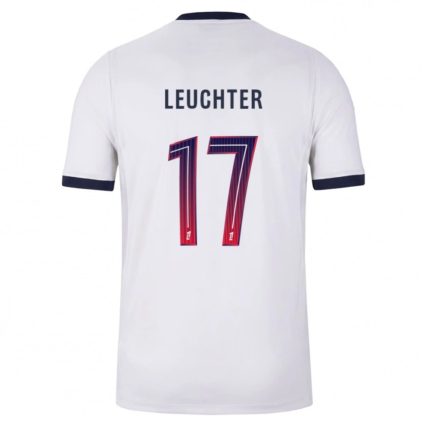 Danxen Mænd Romée Leuchter #17 Hvid Sort Rød Udebane Spillertrøjer 2026/27 Trøje T-Shirt