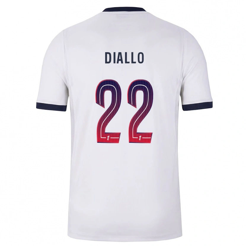 Danxen Mænd Abdou Diallo #22 Hvid Sort Rød Udebane Spillertrøjer 2026/27 Trøje T-Shirt