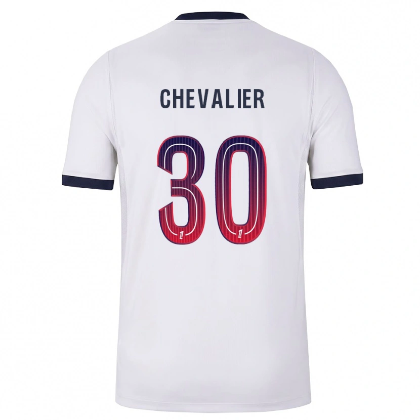 Danxen Mænd Lucas Chevalier #30 Hvid Sort Rød Udebane Spillertrøjer 2026/27 Trøje T-Shirt
