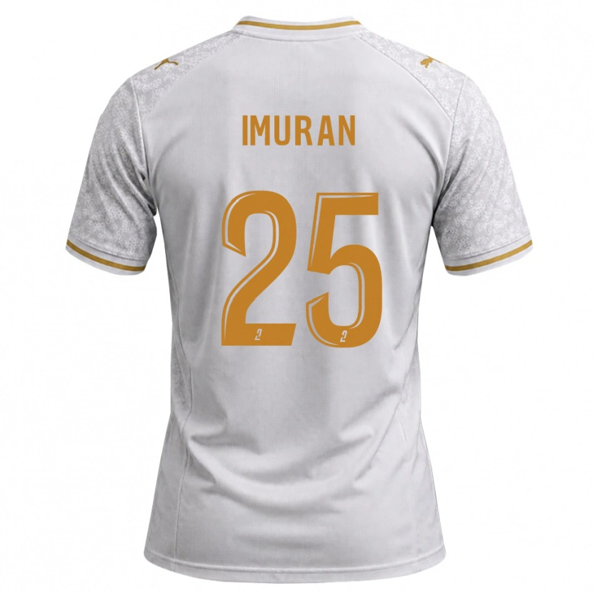 Danxen Mænd Rofiat Adenike Imuran #25 Hvid Grå Gyldenrod Udebane Spillertrøjer 2026/27 Trøje T-Shirt