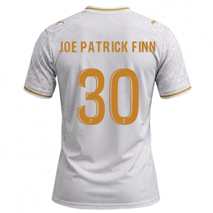 Danxen Mænd John Patrick #30 Hvid Grå Gyldenrod Udebane Spillertrøjer 2026/27 Trøje T-Shirt