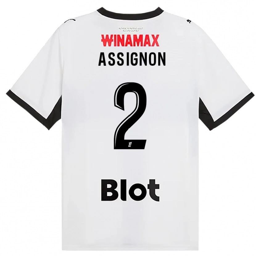 Danxen Mænd Kenny Assignon #2 Sort Hvid Rød Udebane Spillertrøjer 2026/27 Trøje T-Shirt