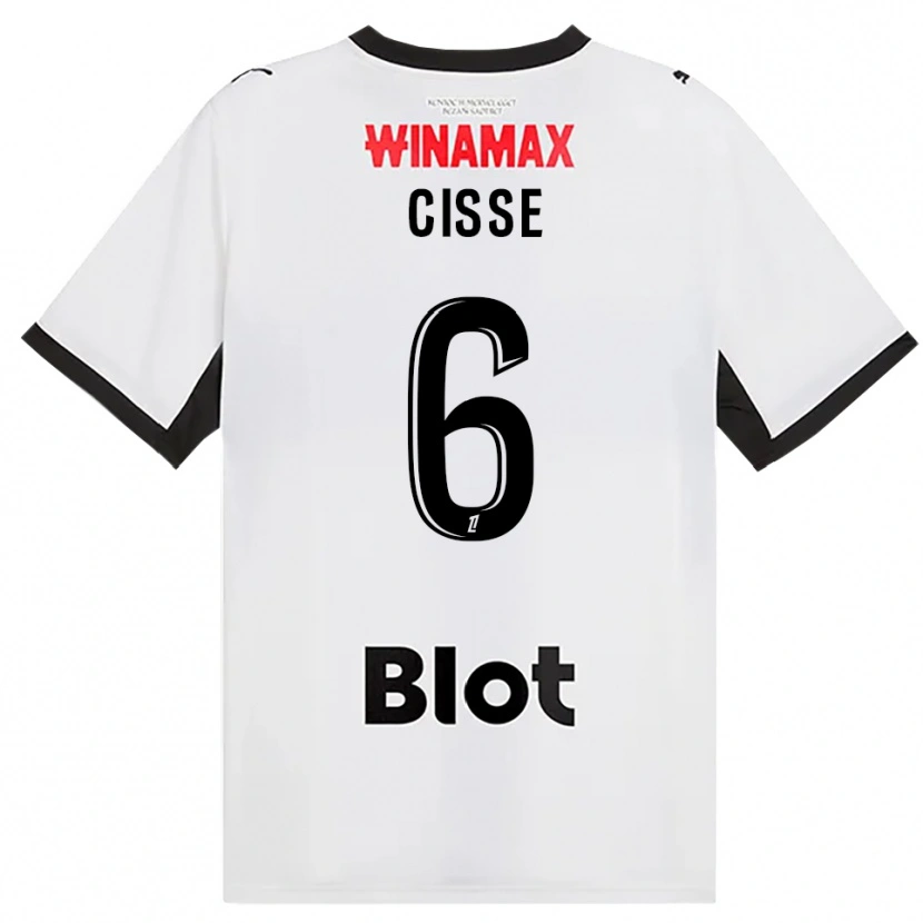Danxen Mænd Djaoui Cissé #6 Sort Hvid Rød Udebane Spillertrøjer 2026/27 Trøje T-Shirt