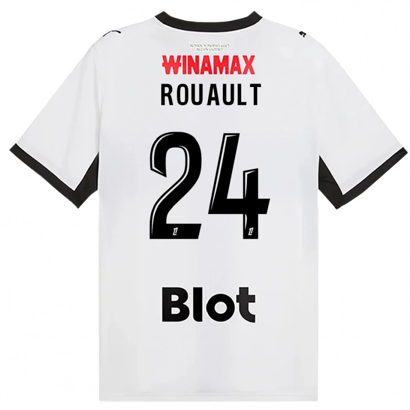 Danxen Mænd Anthony Rouault #24 Sort Hvid Rød Udebane Spillertrøjer 2026/27 Trøje T-Shirt