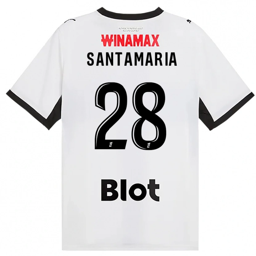Danxen Mænd Baptiste Santamaria #28 Sort Hvid Rød Udebane Spillertrøjer 2026/27 Trøje T-Shirt