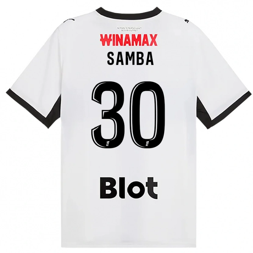 Danxen Mænd Brice Samba #30 Sort Hvid Rød Udebane Spillertrøjer 2026/27 Trøje T-Shirt