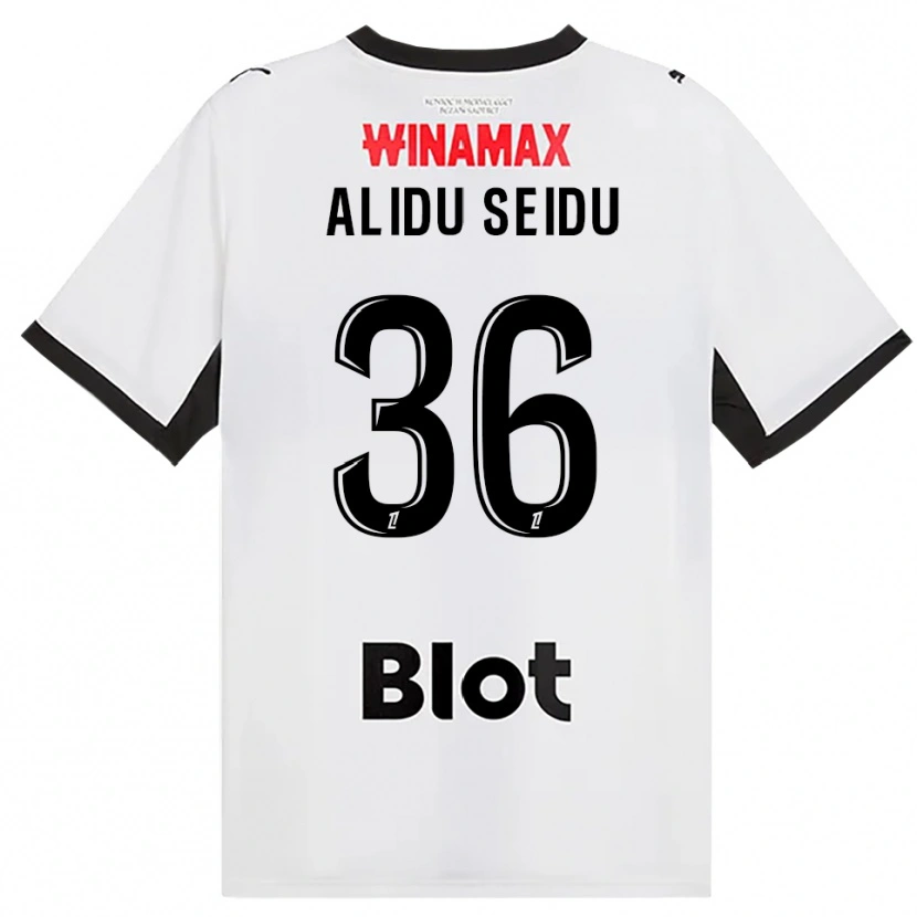 Danxen Mænd Alidu Seidu #36 Sort Hvid Rød Udebane Spillertrøjer 2026/27 Trøje T-Shirt