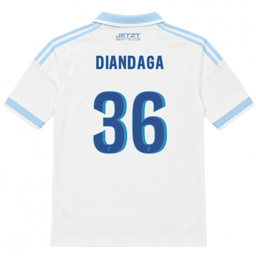 Danxen Mænd Hermann Malonga #36 Lys Himmelblå Hvid Rød Udebane Spillertrøjer 2026/27 Trøje T-Shirt