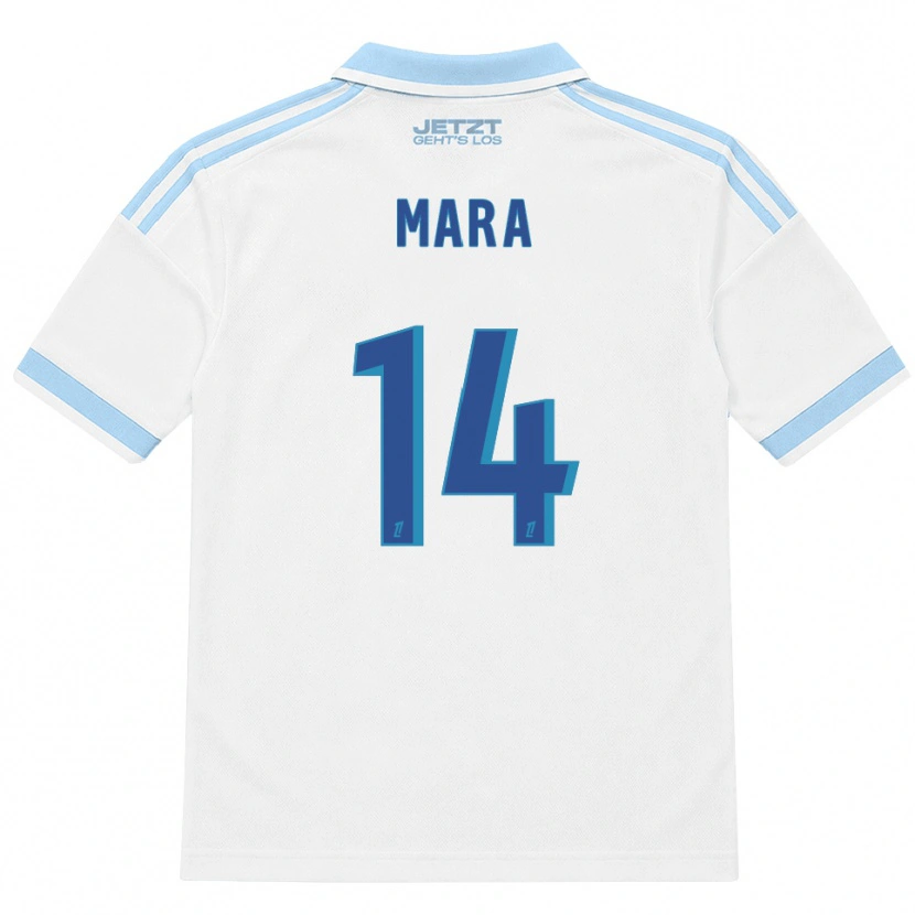 Danxen Mænd Sékou Mara #14 Lys Himmelblå Hvid Rød Udebane Spillertrøjer 2026/27 Trøje T-Shirt