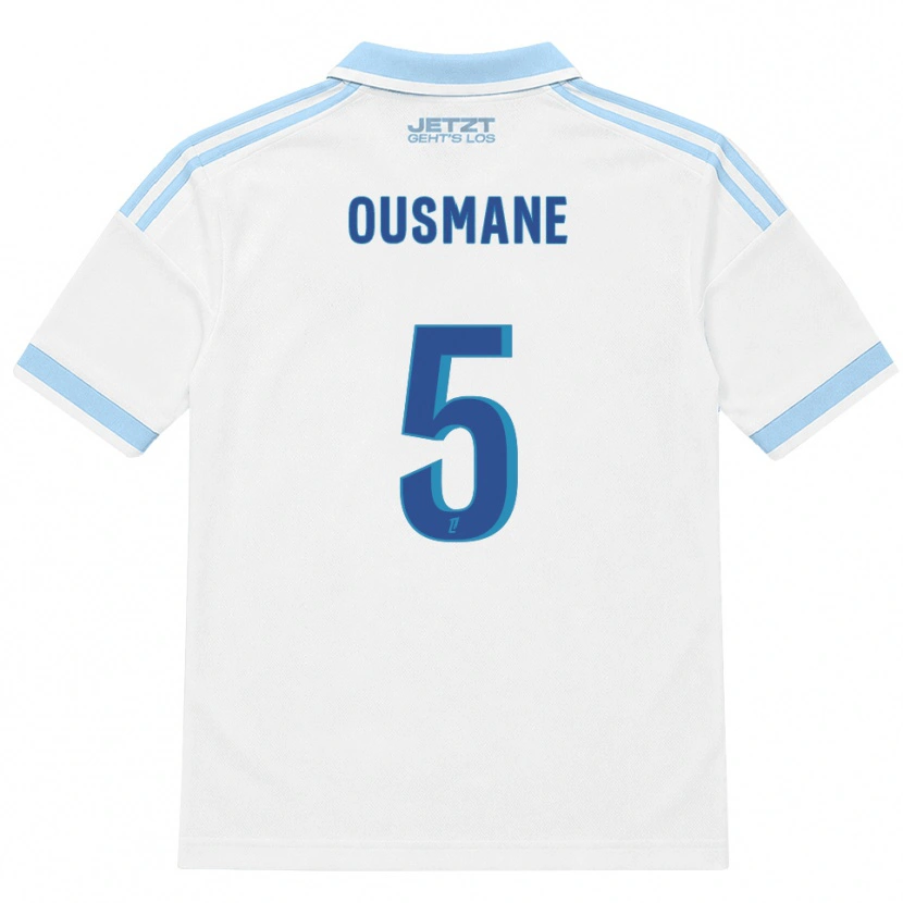 Danxen Mænd Abdoulaye Ousmane #5 Lys Himmelblå Hvid Rød Udebane Spillertrøjer 2026/27 Trøje T-Shirt