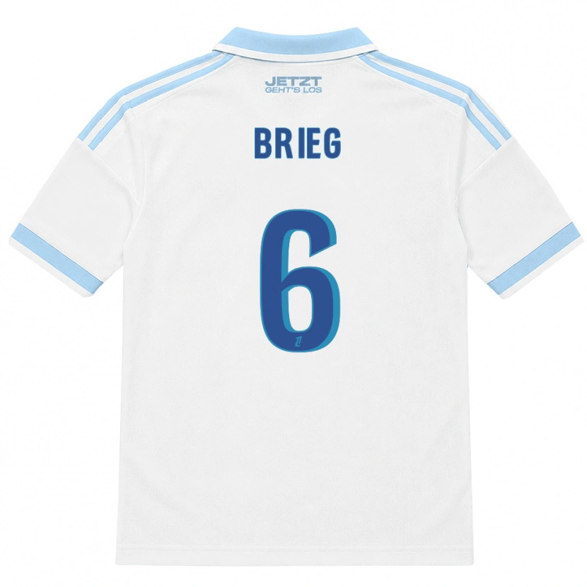 Danxen Mænd Redouan Brieg #6 Lys Himmelblå Hvid Rød Udebane Spillertrøjer 2026/27 Trøje T-Shirt