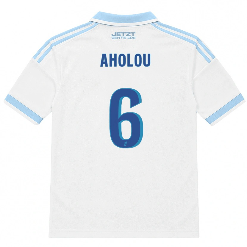 Danxen Mænd Jean-Eudes Aholou #6 Lys Himmelblå Hvid Rød Udebane Spillertrøjer 2026/27 Trøje T-Shirt