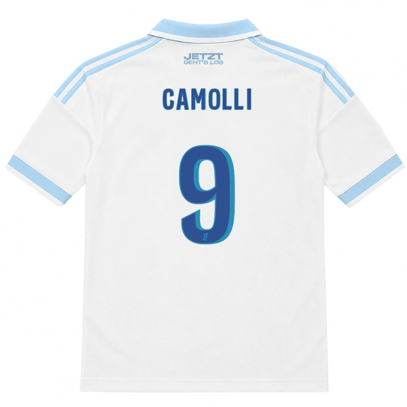 Danxen Mænd Benjamin Camolli #9 Lys Himmelblå Hvid Rød Udebane Spillertrøjer 2026/27 Trøje T-Shirt