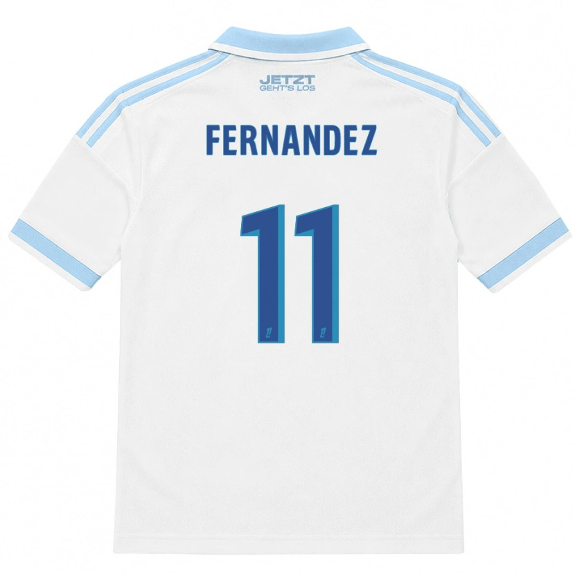 Danxen Mænd Elies Araar Fernandez #11 Lys Himmelblå Hvid Rød Udebane Spillertrøjer 2026/27 Trøje T-Shirt