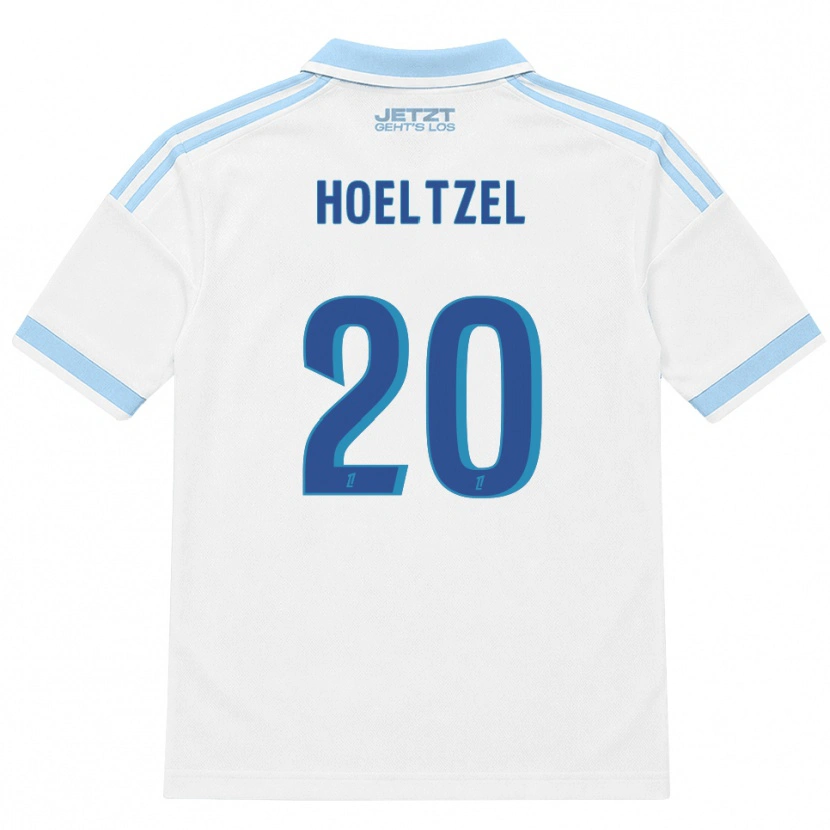 Danxen Mænd Mégane Hoeltzel #20 Lys Himmelblå Hvid Rød Udebane Spillertrøjer 2026/27 Trøje T-Shirt