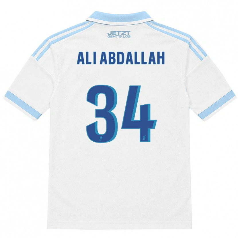 Danxen Mænd Aboubacar Ali Abdallah #34 Lys Himmelblå Hvid Rød Udebane Spillertrøjer 2026/27 Trøje T-Shirt