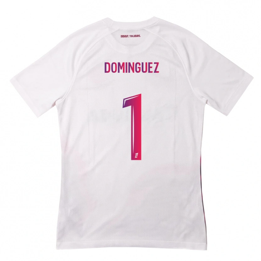Danxen Mænd Álex Domínguez #1 Hvid Pink Lilla Udebane Spillertrøjer 2026/27 Trøje T-Shirt